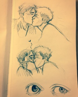 aloeviera:  Some messy Jeanmarco smooch doodles from a college
