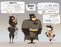   Batman 1966 - Cartoony Character Design Sketch  Na, na, na,