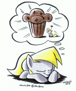 mylittlepretender:  Dreaming Derpy by *Tobibrocki  Daww~ x3