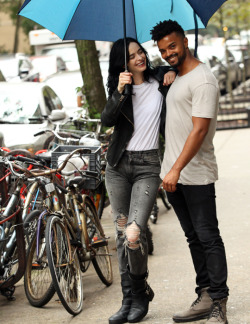 netflixdefenders:Krysten Ritter and Eka Darville on set of Jessica