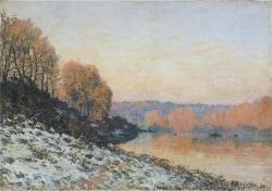 goodreadss:    The Seine at Bougival in Winter, Alfred Sisley,