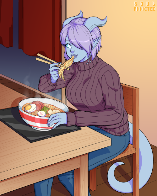 souladdicted-draws-things: Warm Ramen Noodles!Commission for