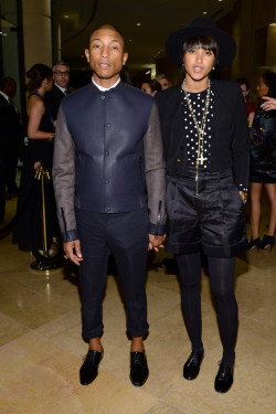 sk8brdp:  Pharrell and his wife Helen at the Pre-Grammy Gala