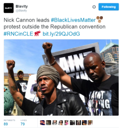 bellaxiao:  Nick Cannon led Black Lives Matter protesters in