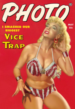 Lilly Christine appears on the cover of ‘PHOTO’; a popular 50′s-era Men’s Digest..