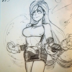 o-8:Tifa sketch, since I have a wallscroll of her in my old room