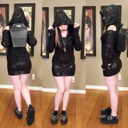 flapflaps:  ⚰⚰New OOTD video⚰⚰ dress, backpack, and necklace