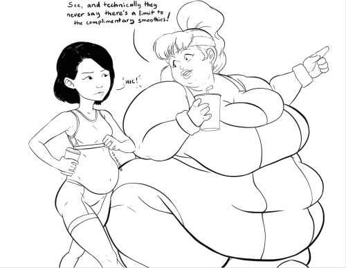 thekdubs:  I feel bad because I didn’t really get a chance to draw today, so I thought I’d share some of what I have for Gym Failure Friends. The total pack will be 13 colored images by me with some guest contributions that are really excellent. It’s