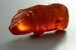 sixpenceee:  Amber Bear Amulet: 3500 Years OldIt was found in