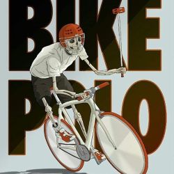 hizokucycles:  Bike Polo illustration by  @monocefalus_ check