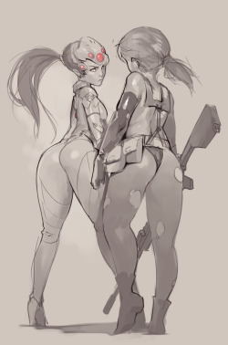 norasuko-art:  My sniper waifus   sketching process video. ;)