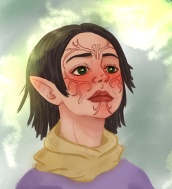 christinedabae: tiny baby merrill who just got her vallaslin