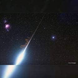 A Blazing Fireball between the Orion Nebula and Rigel #nasa #apod