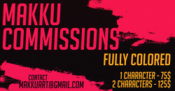 its-makku:  Fully Colored Slots Open!!NOTE: These slots won’t