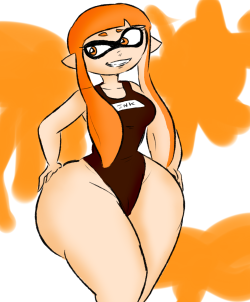 monsterman25:  butlova:  Thick Inkling in a Swimsuit  I commissoned