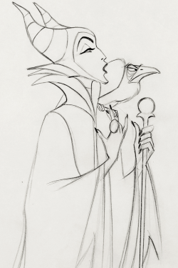 vintagegal:Production art of Maleficent for Disney’s Sleeping