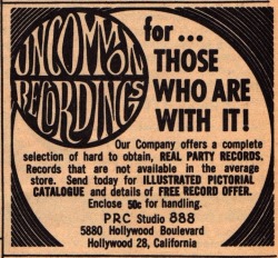 cryptofwrestling:  Uncommon Recordings ad from 1962 