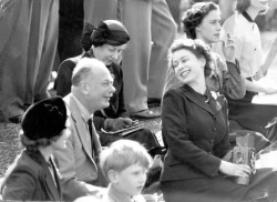 regalmajesty:  Queen Elizabeth II with her uncle and aunt The