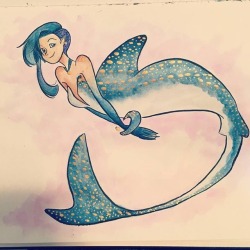 stellamaydrawings:   Mermay Day 18: Shark Mermaid. Kinda based