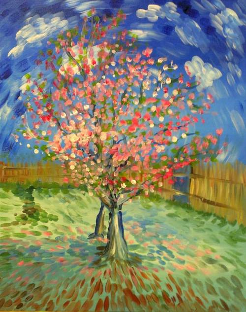fravery:    The Peach Tree.Vincent V.Gogh.  