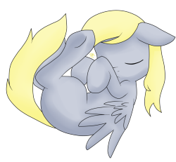 paperderp:  Curled Up Derpy by ~Doomcakes  <333