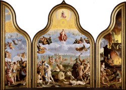 Lucas van Leyden (Leiden, 1494 - 1533); Last Judgement (triptych),