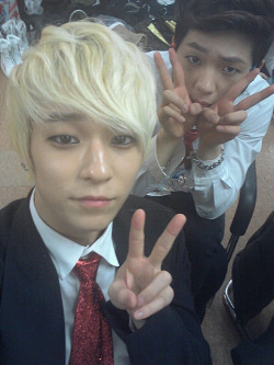 mooooosa:  L.Joe and Changjo preparing for KBS Gayo Daejun 121228