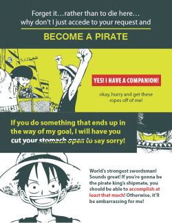 mikey-ho: sea-train:  Luffy and Zoro (chapters 5, 6, 51, 52,