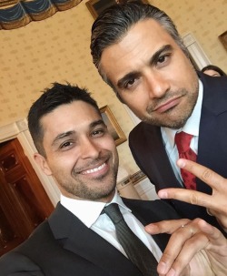 camildeluxe:  Jaime Camil and Wilmer Valderrama at the White