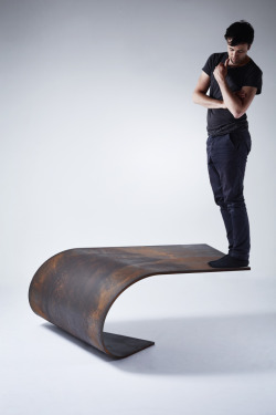 mymodernmet:  Poised Table by Paul Cocksedge A gravity-defying