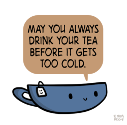 positivedoodles:  [drawing of a blue teacup saying “May you