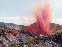  Explosion of 8 million flower petals over a town in central