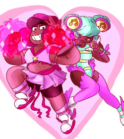 Magical Girl Rivals Ruby and Sapphire who later team up to fight