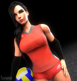 tyviania: Pharah in a volleyball uniform. Model: @pharah-best-girl