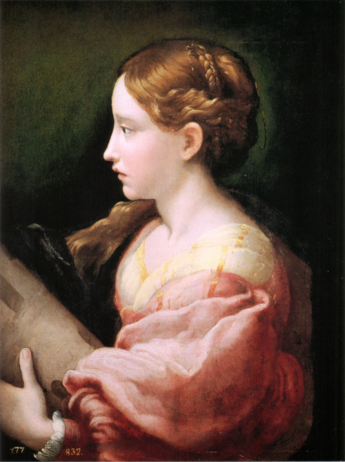 Parmigianino (Italian, 1503-1540), Santa Barbara, c. 1522. Oil