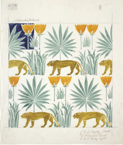 design-is-fine:  C. F. A. Voysey, textile design, 1918. Watercolour.