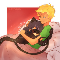 taylordraws:    some kwami-swap marichat - err… adrichat? chatrien???