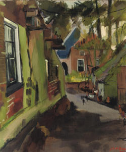 lilithsplace:‘A village street’, 1937 - Jan van Der Zee (1898–1988)