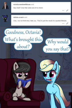 ask-canterlot-musicians: Sound carries in this house. A HUGE