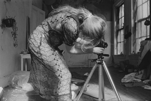 sleepydrummer:Francesca Woodman, c 1975-78In her New York studio.George