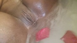 acequeenent:  This rose petal floated up to my pussy as I was