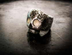 blackbeardjewelry:  Custom skull ring for Andrea L. from Italy.
