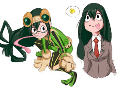 nikoniko808:  Froppy! Froppy! Froppy! I also doodled Bakugo!