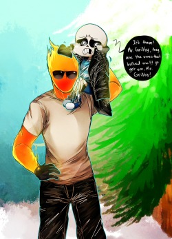 kyotemeru-arts:  I still cant get over teenage Grillby being