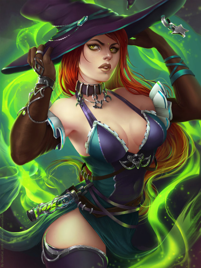 naughtyhalloweenart:Witch by shuricat