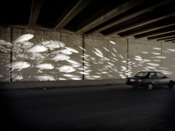 v-eck:  A reflective paint mural to activate the I-95 underpass