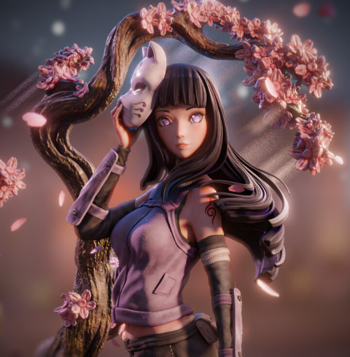 godtierwallflower:Look at this amazing fanmade Anbu Hinata figurine