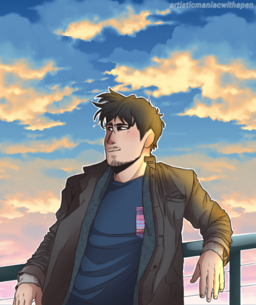 artisticmaniacwithapen:  I got lazy doing the background so i changed it r ip This is my first time to do something like this tbh  Hope @markiplier sees this masterpiece  Nice!