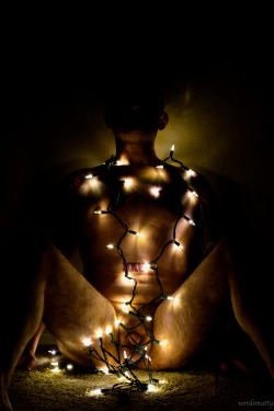 I started playing with Christmas lights.