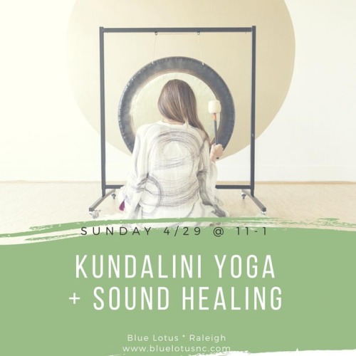 <p>Join me this Sunday for a special kundalini practice along with an extended gong meditation. Face the world with renewed peace and tranquility.  Ahhh…. ✨✨✨ Blue Lotus in Raleigh, 11-1. #satnam #amandamaywellness #kundalinibliss #kundaliniyoga #yogaraleigh #soundhealing #gongmeditation  (at Blue Lotus Community)</p>